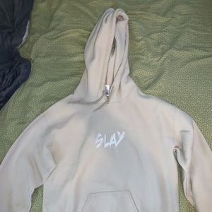Slay hoodie cream color